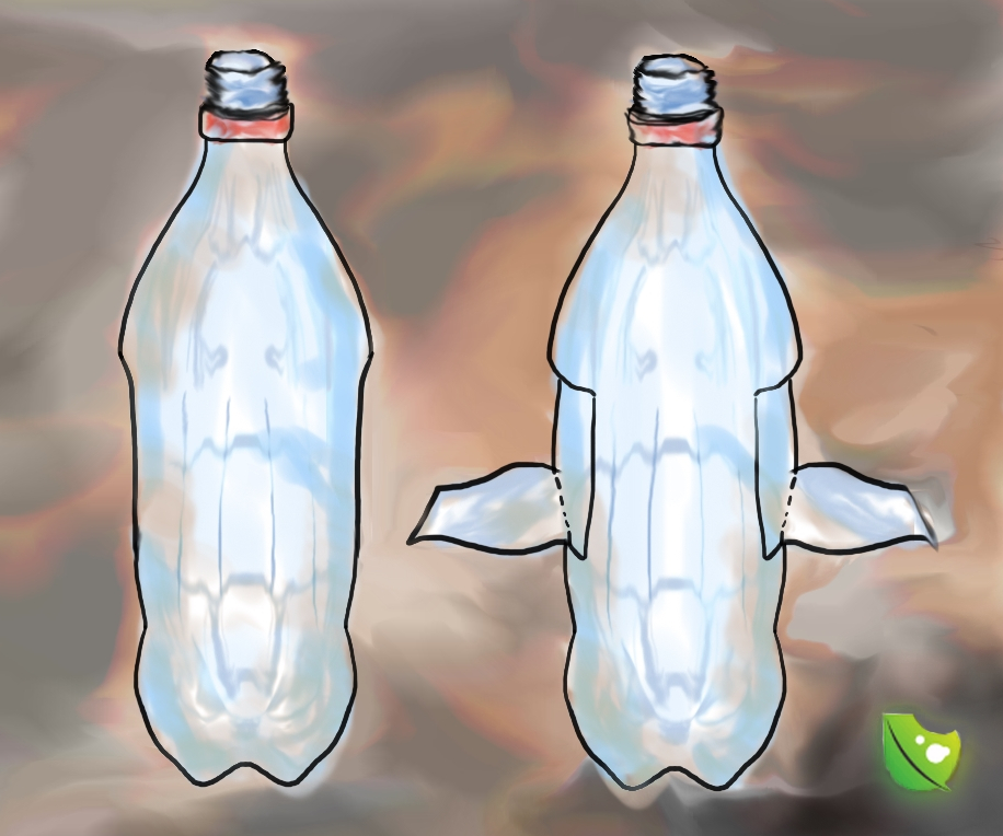 Pivní past s plastovými lahvemi