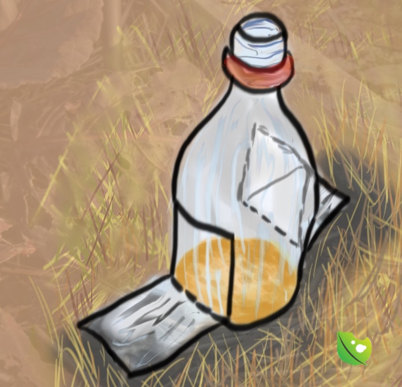 Finální pivní past s plastovými lahvemi