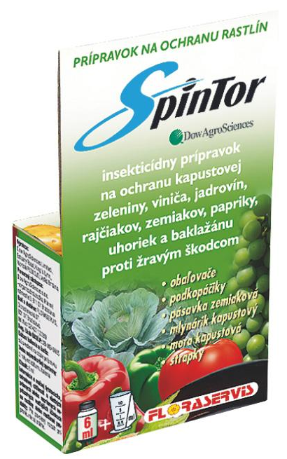Spintor - insekticid na ochranu košťálové zeleniny, vinné révy atd.