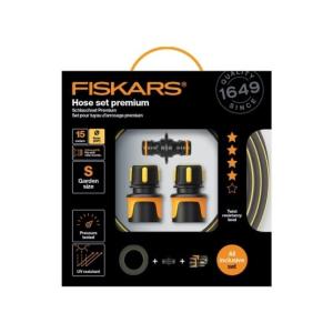Fiskars sada zavlažovací hadice Premium 9 mm (3/8”) 15 m se spojkami 1027101